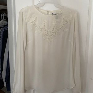 White House black market white blouse